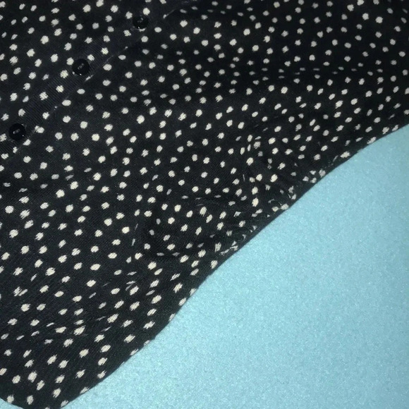 ANN TAYLOR silk blend long sleeve button up dark navy lightweight sweater size S - Picture 3 of 10